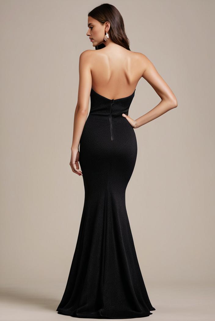 glitter spaghetti strap u veck open back bodycon stretchy evening dress 142106