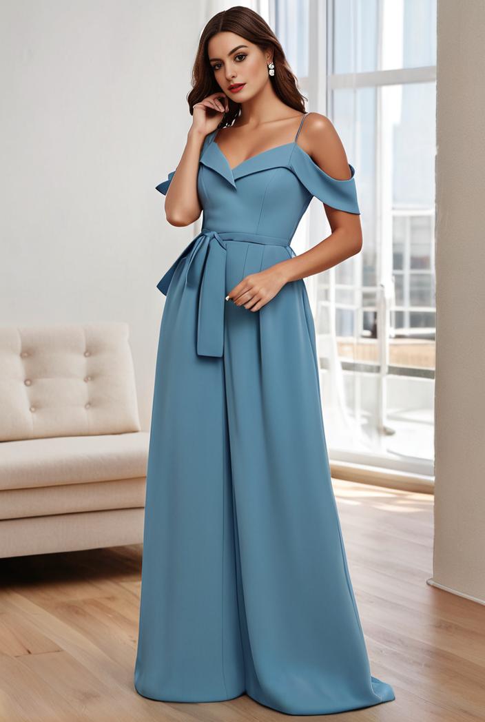 off shoulder spaghetti strap a line maternity dress 114663