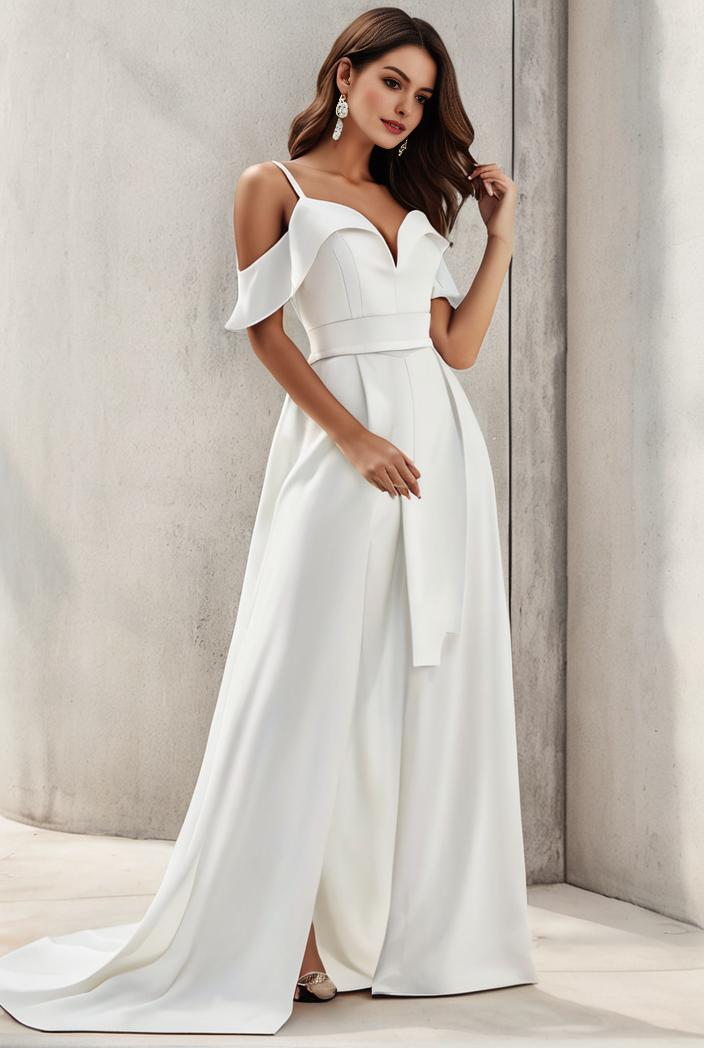 off shoulder spaghetti strap a line maternity dress 114668