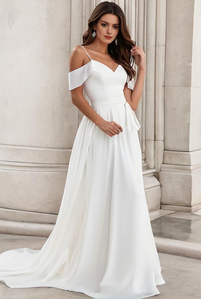 off shoulder spaghetti strap a line maternity dress 114671