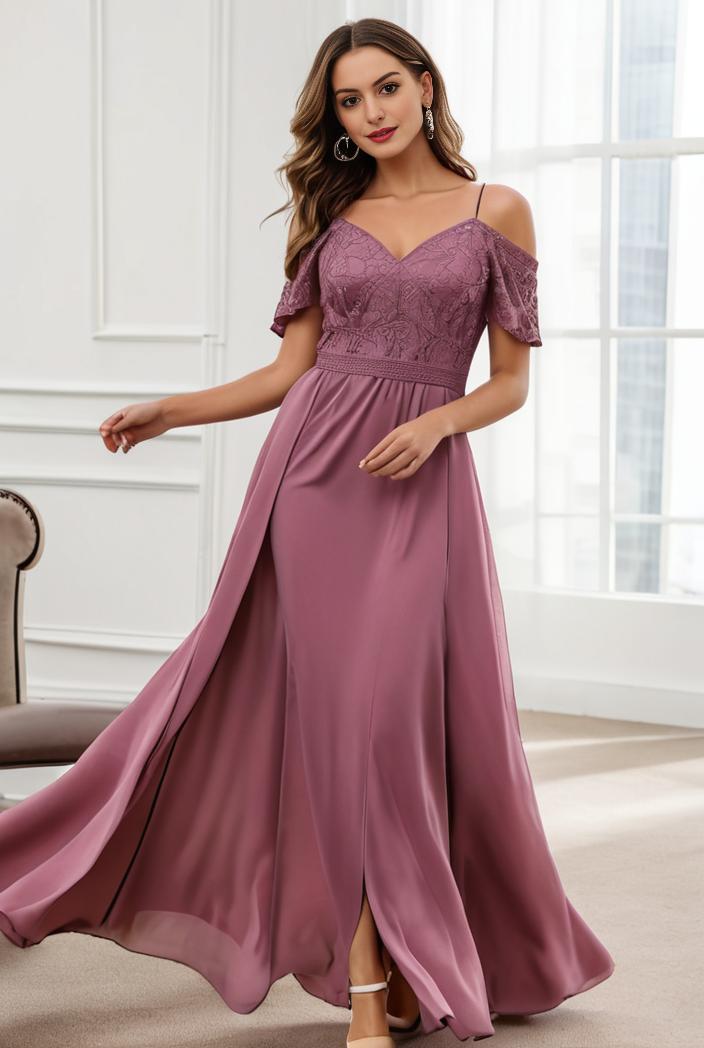 off shoulder spaghetti strap a line maternity dress 114678