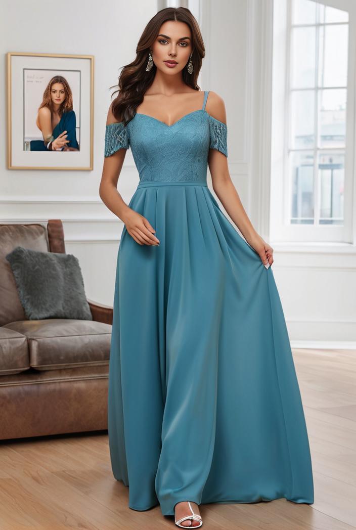 off shoulder spaghetti strap a line maternity dress 114682