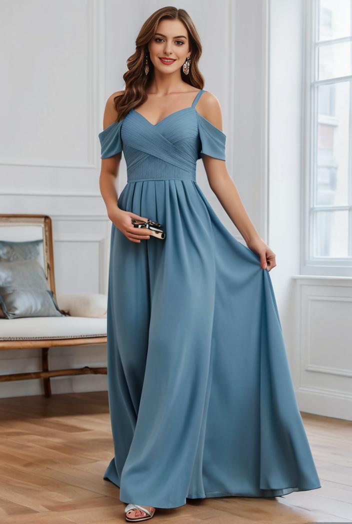 off shoulder spaghetti strap a line maternity dress 114685