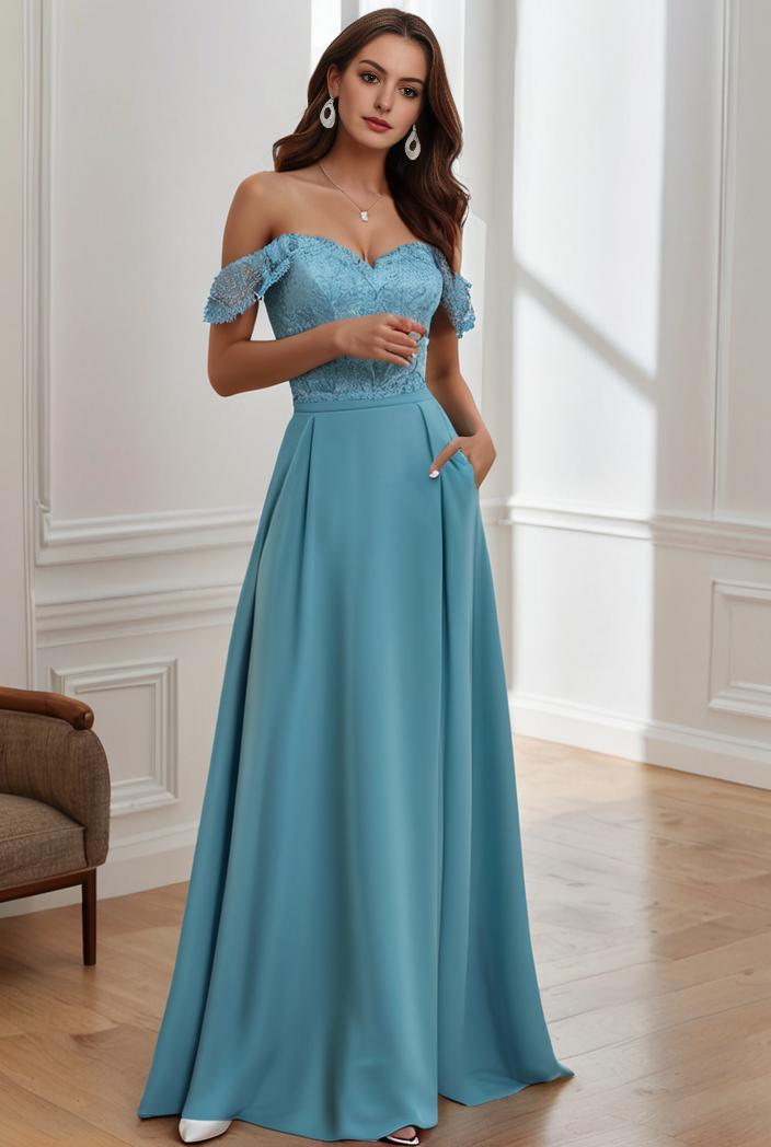 off shoulder spaghetti strap a line maternity dress 114690