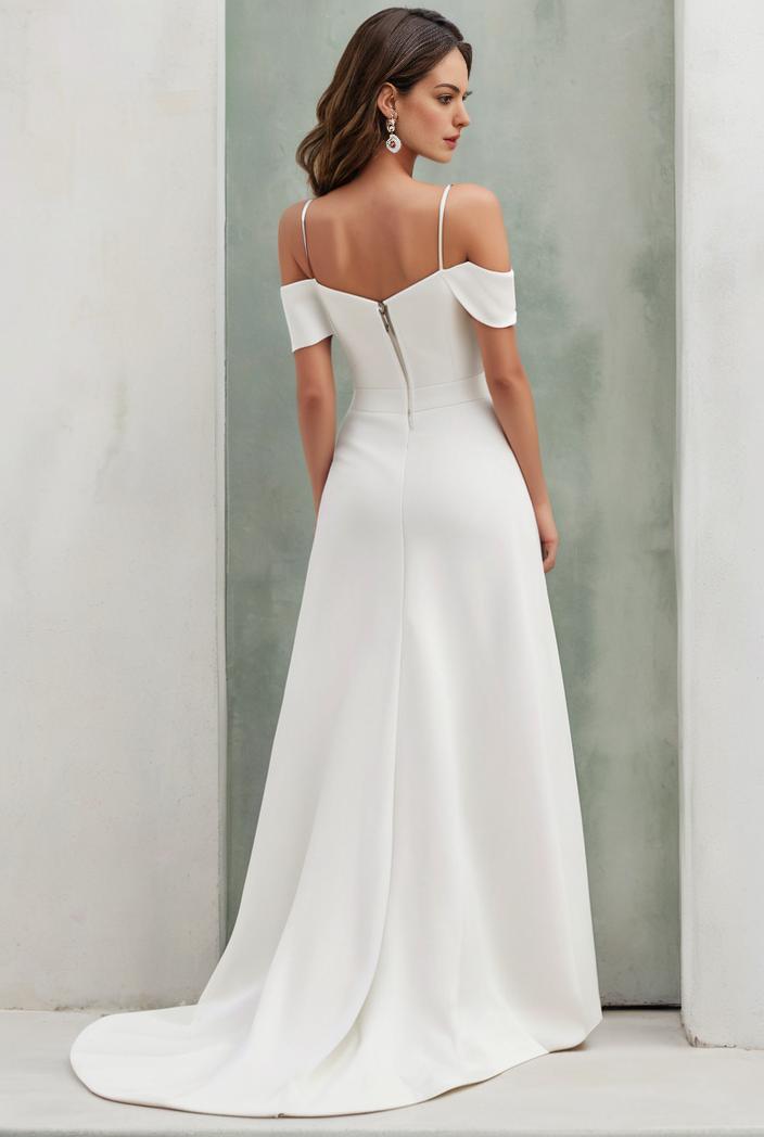 off shoulder spaghetti strap a line maternity dress 114710