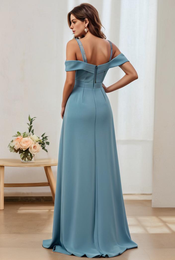 off shoulder spaghetti strap a line maternity dress 114715