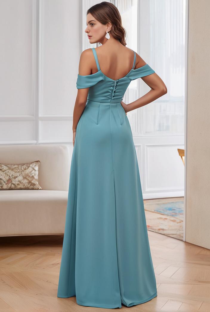 off shoulder spaghetti strap a line maternity dress 114717