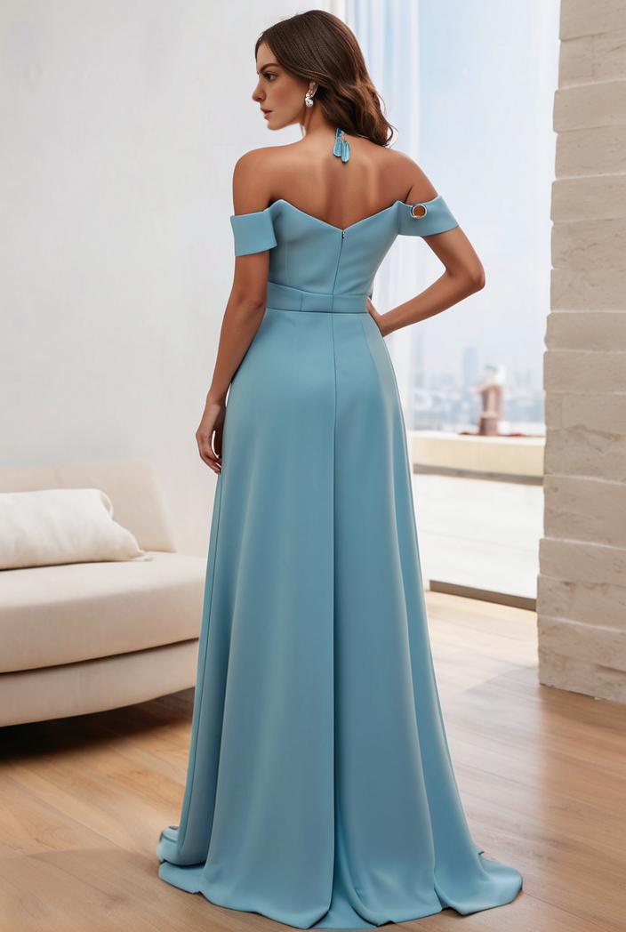 off shoulder spaghetti strap a line maternity dress 114719