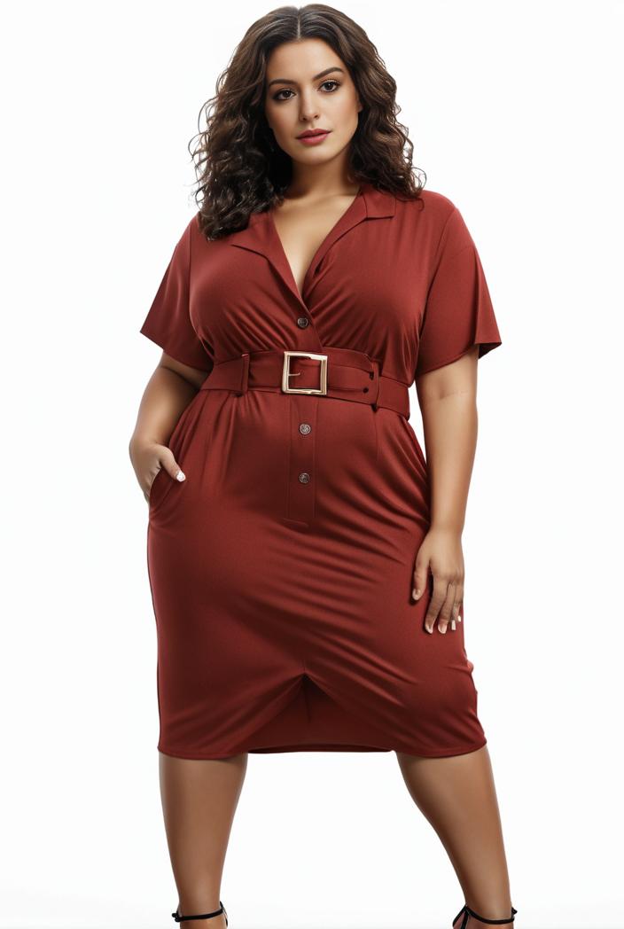plus size faith letter print short sleeve midi dress with pockets women s plus slight stretch casual dress 116290