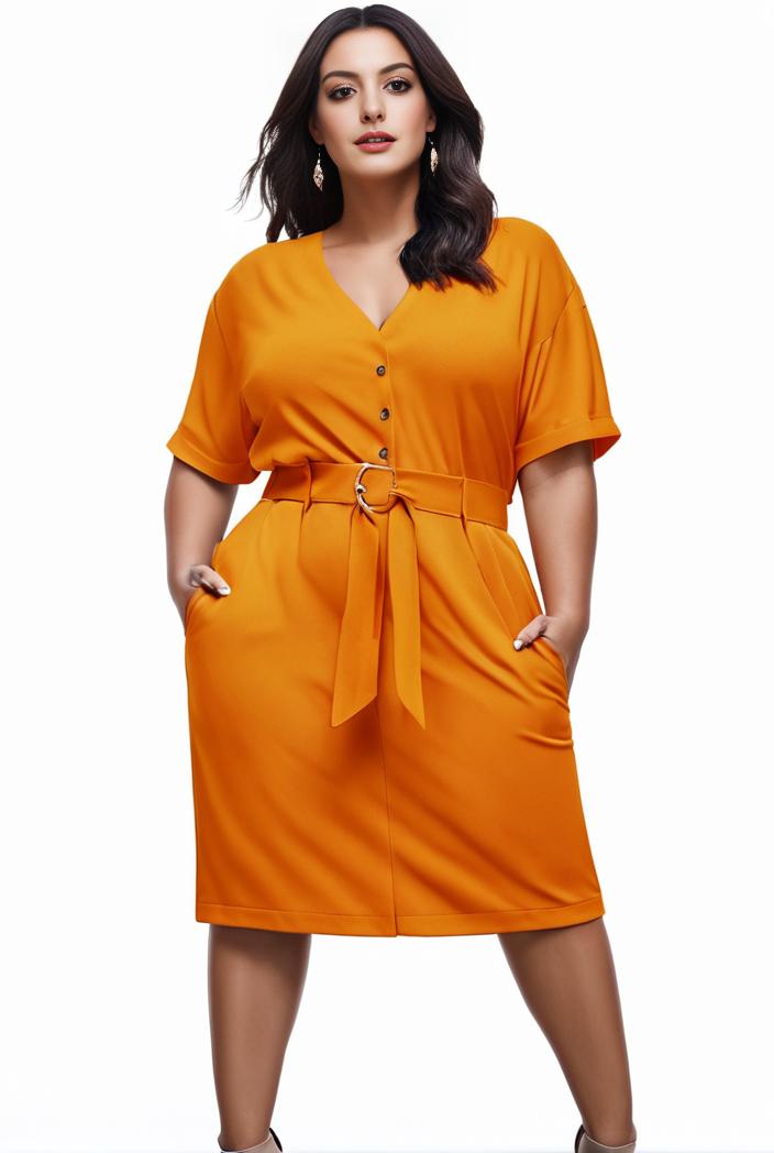 plus size faith letter print short sleeve midi dress with pockets women s plus slight stretch casual dress 116309