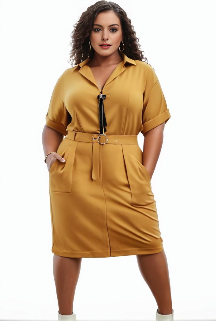 plus size faith letter print short sleeve midi dress with pockets women s plus slight stretch casual dress 116326