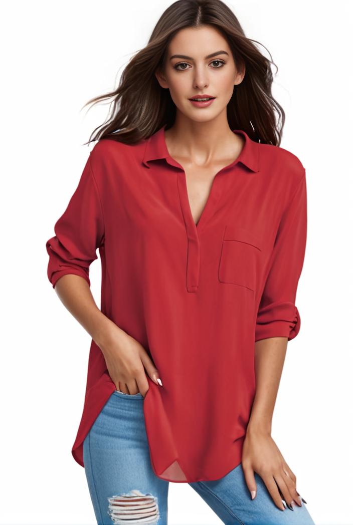 plus size formal shirt women s plus plain long sleeve turn down collar button up workwear shirt 116613