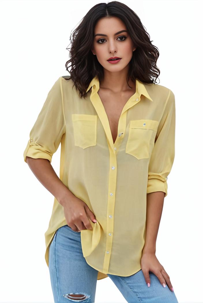 plus size formal shirt women s plus plain long sleeve turn down collar button up workwear shirt 116631