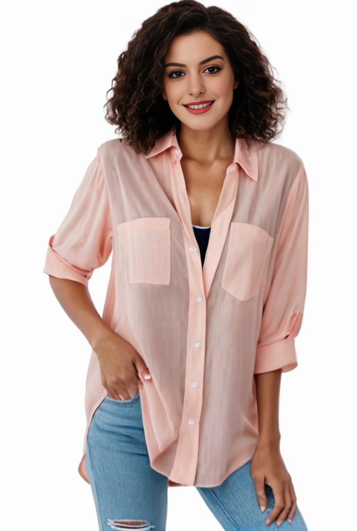 plus size formal shirt women s plus plain long sleeve turn down collar button up workwear shirt 116652
