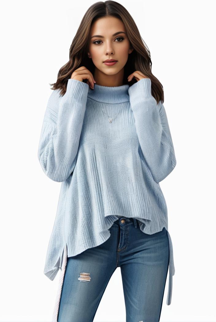 plus size casual sweater women s plus solid tassel trim long sleeve cowl neck high stretch jumper 145109