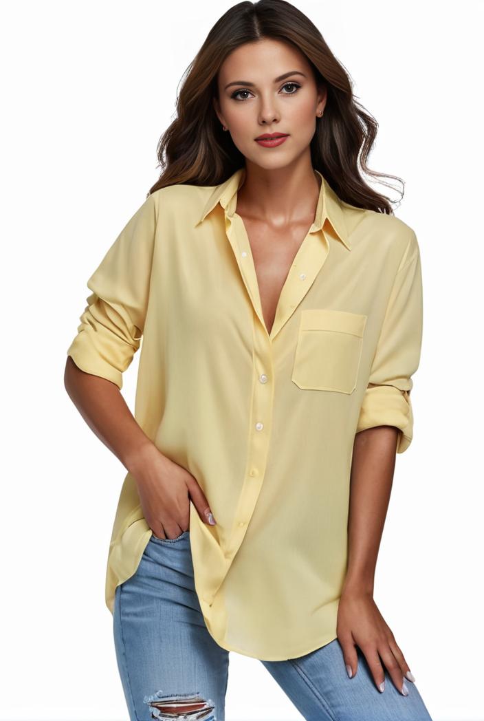 plus size formal shirt women s plus plain long sleeve turn down collar button up workwear shirt 145697