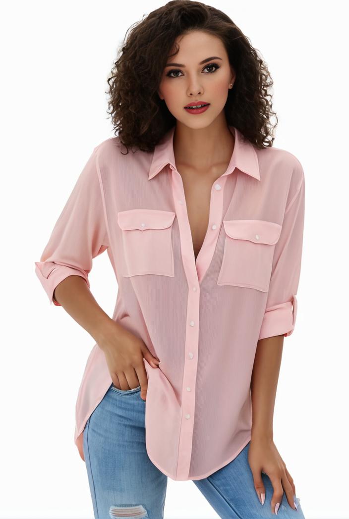 plus size formal shirt women s plus plain long sleeve turn down collar button up workwear shirt 145724