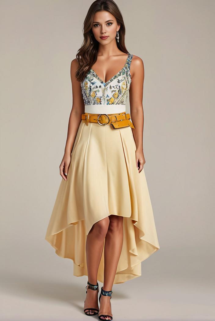 plus size sequin high low deep v neck tulle evening dresses 147008