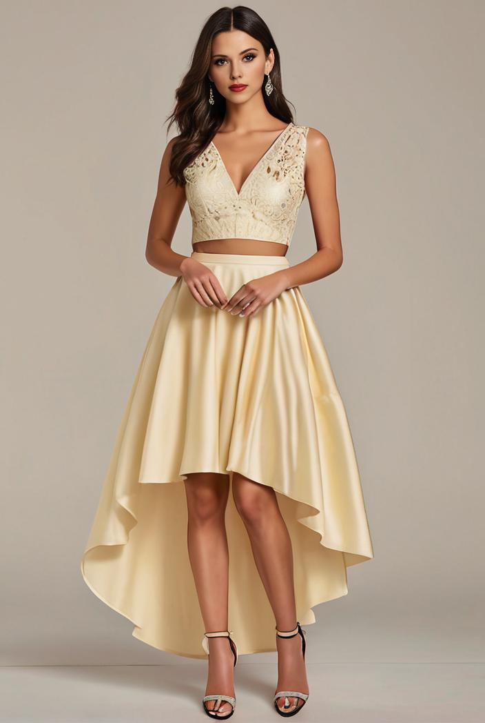 plus size sequin high low deep v neck tulle evening dresses 147012
