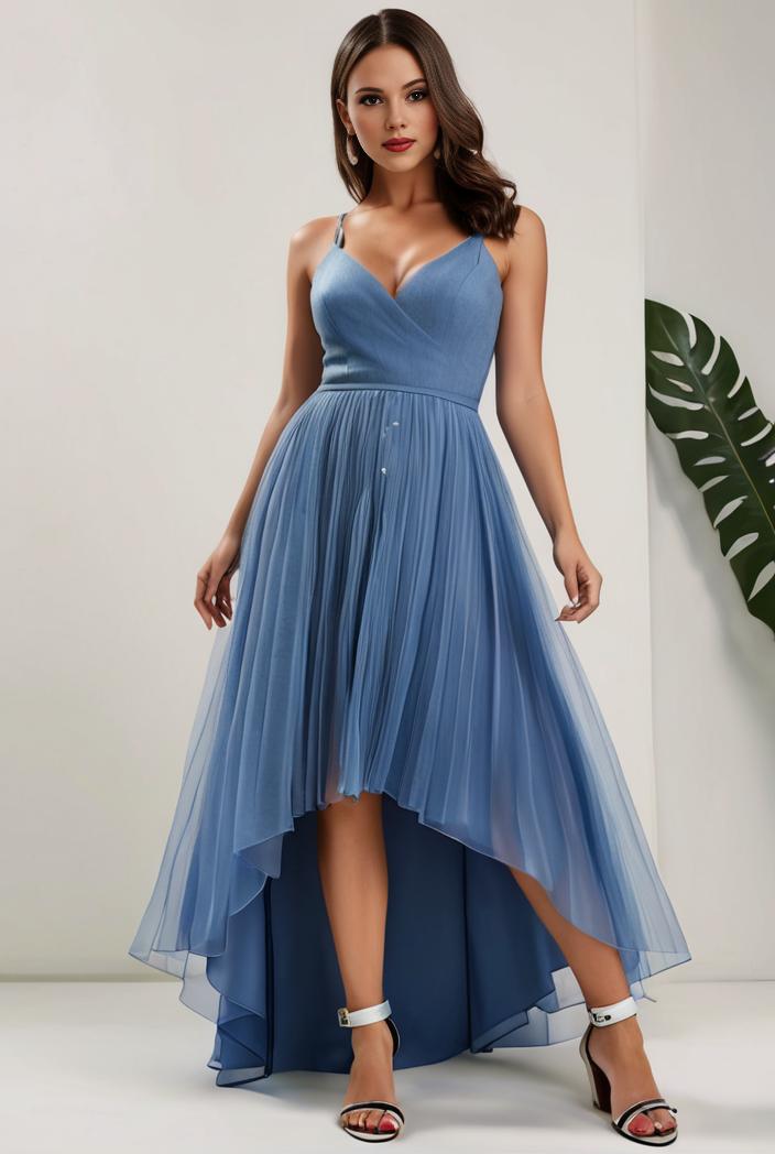 plus size sequin high low deep v neck tulle evening dresses 147026