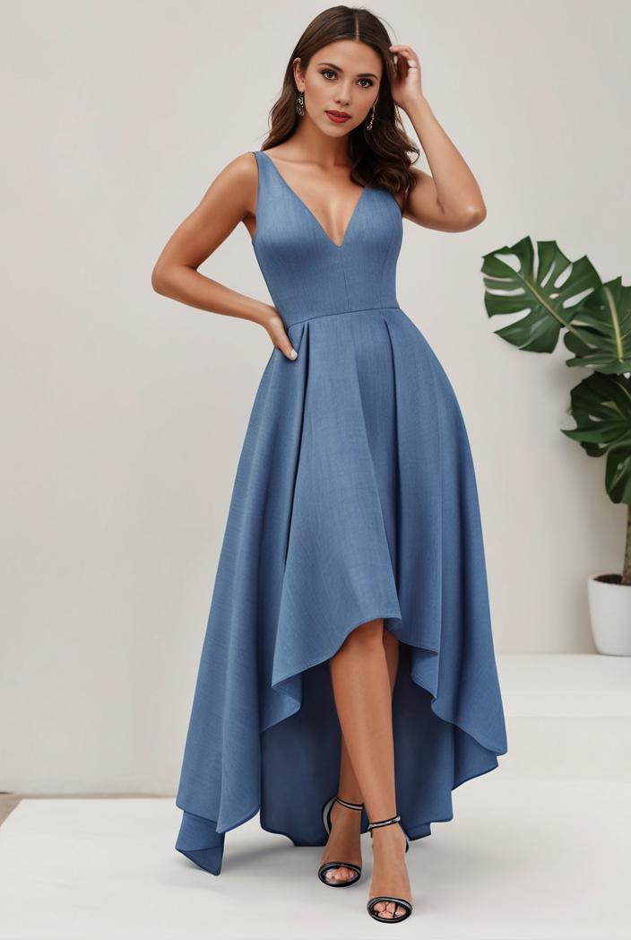 plus size sequin high low deep v neck tulle evening dresses 147042