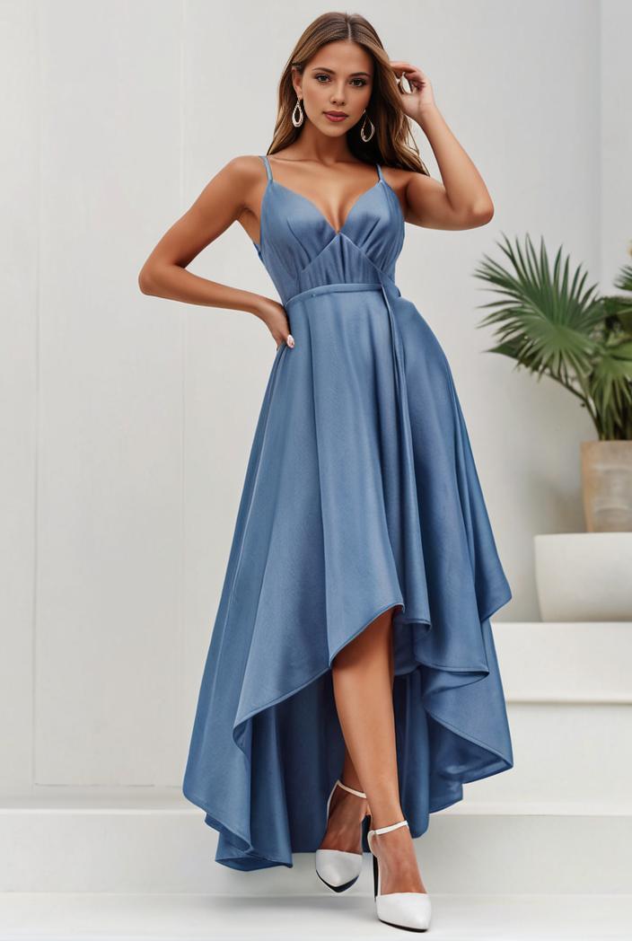 plus size sequin high low deep v neck tulle evening dresses 147045