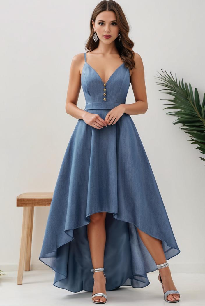 plus size sequin high low deep v neck tulle evening dresses 147047