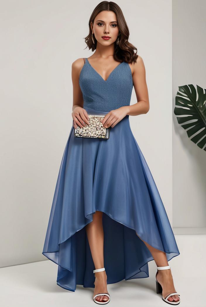 plus size sequin high low deep v neck tulle evening dresses 147050