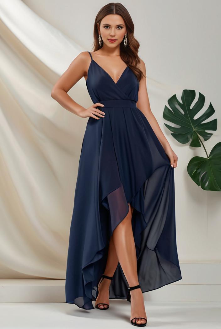plus size sequin high low deep v neck tulle evening dresses 147068