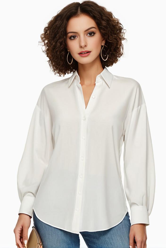 plus size casual blouse women s plus solid button up lantern sleeve turn down collar nipped waist blouse 134714