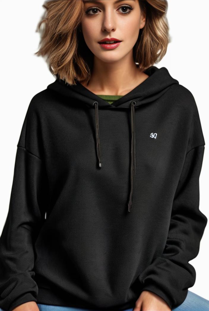 plus size casual hoodie women s plus solid ribbed long sleeve slight stretch hoodie drawstring sweatshirt 134760