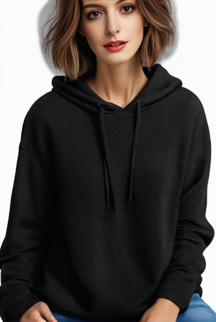 plus size casual hoodie women s plus solid ribbed long sleeve slight stretch hoodie drawstring sweatshirt 134761