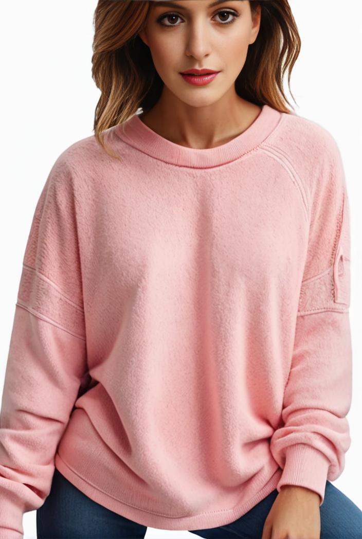 plus size casual hoodie women s plus solid ribbed long sleeve slight stretch hoodie drawstring sweatshirt 134763