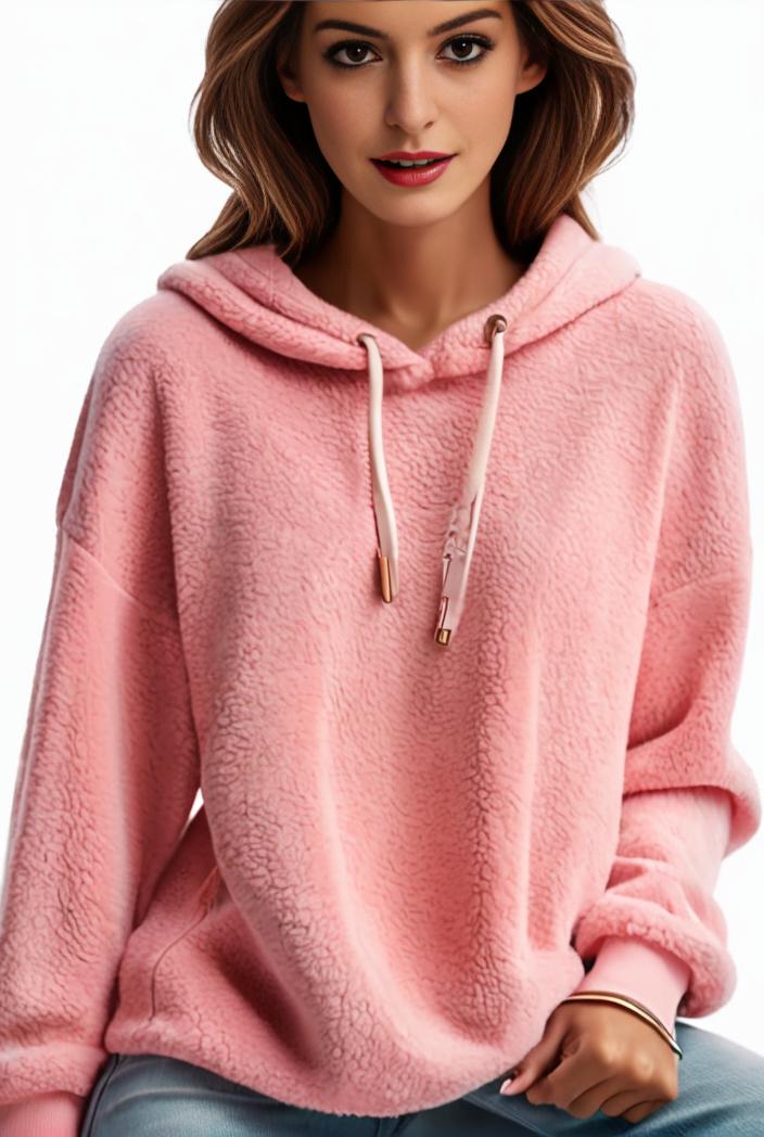 plus size casual hoodie women s plus solid ribbed long sleeve slight stretch hoodie drawstring sweatshirt 134766