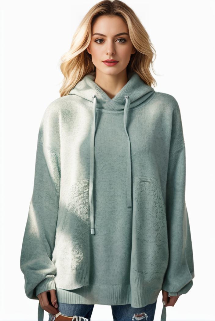 plus size casual hoodie women s plus solid ribbed long sleeve slight stretch hoodie drawstring sweatshirt 134778