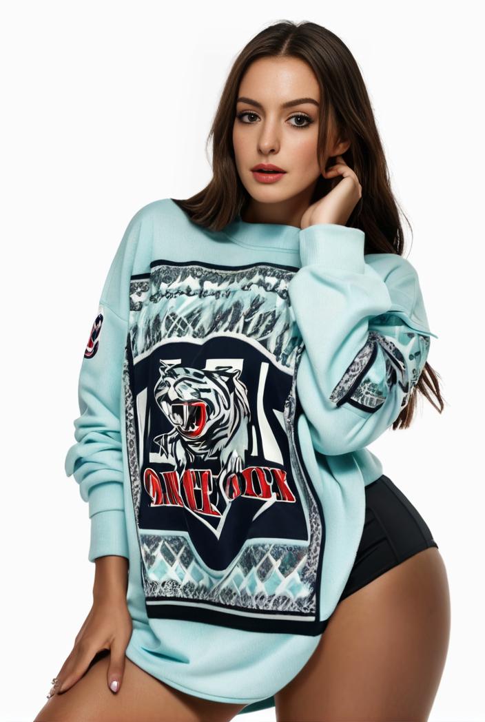 plus size casual sweatshirt women s plus graphic letter print long sleeve round neck slight stretch sweatshirt 134810