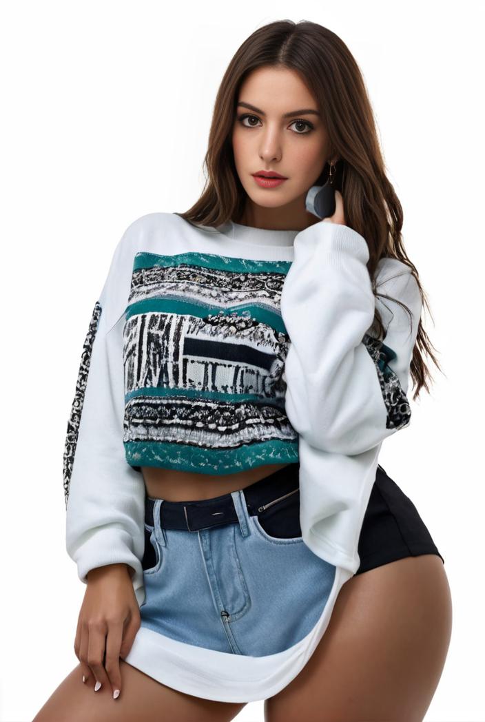 plus size casual sweatshirt women s plus graphic letter print long sleeve round neck slight stretch sweatshirt 134812