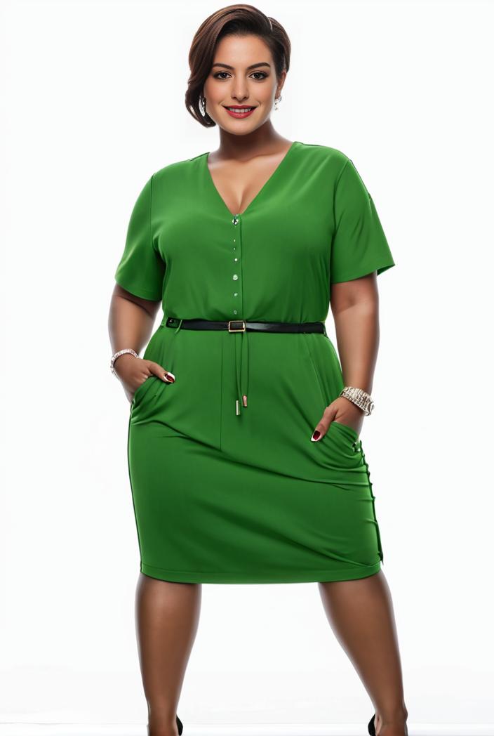 plus size faith letter print short sleeve midi dress with pockets women s plus slight stretch casual dress 135058