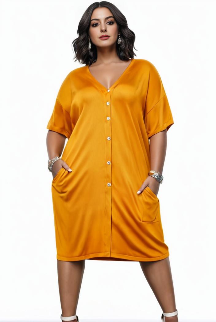 plus size faith letter print short sleeve midi dress with pockets women s plus slight stretch casual dress 135068