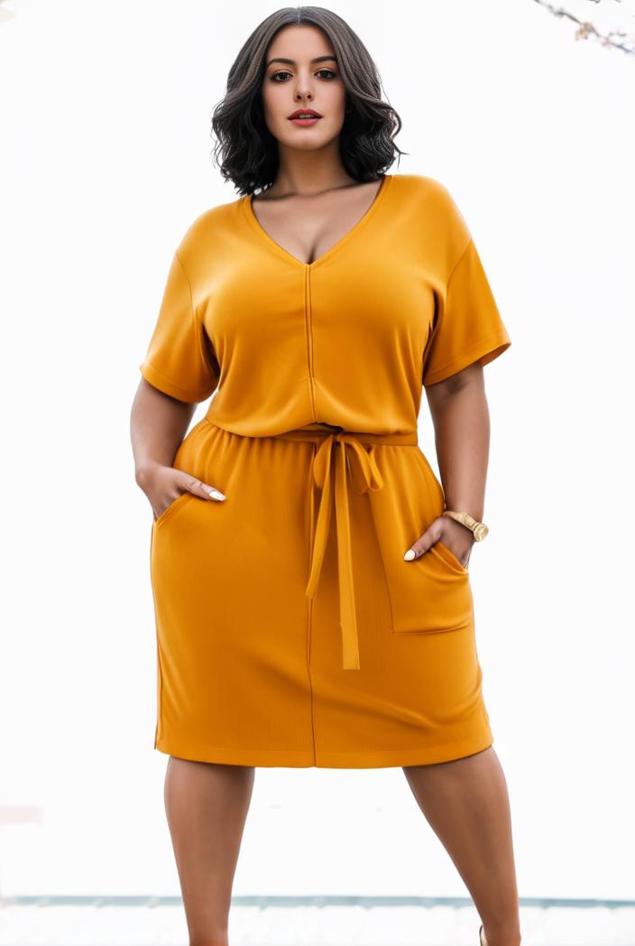 plus size faith letter print short sleeve midi dress with pockets women s plus slight stretch casual dress 135076