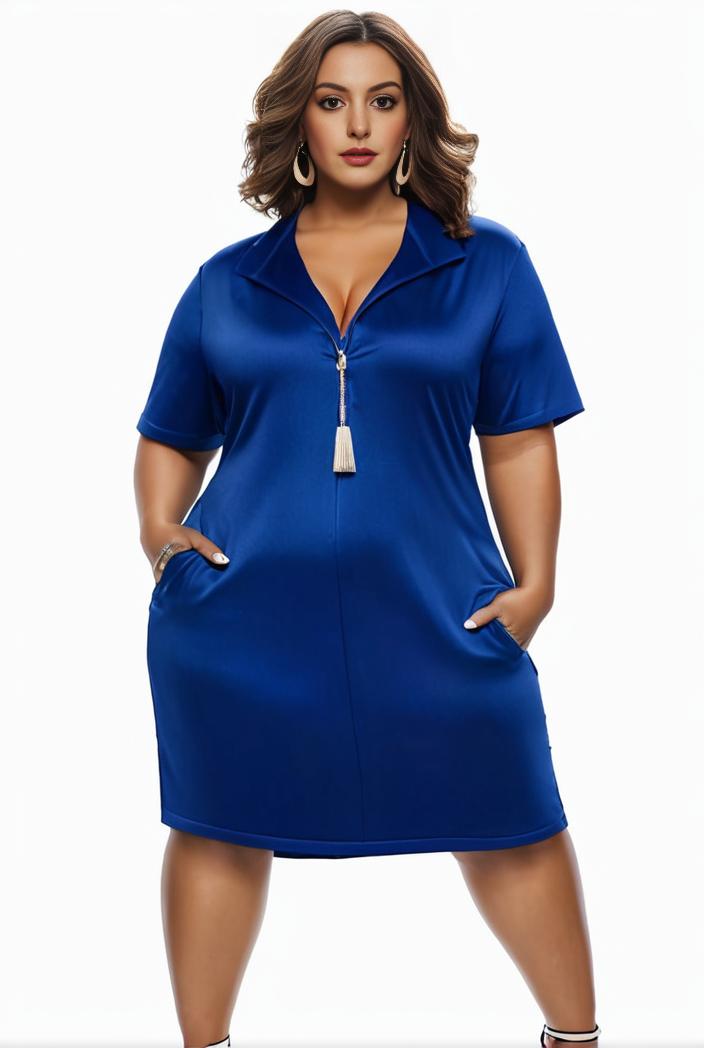 plus size faith letter print short sleeve midi dress with pockets women s plus slight stretch casual dress 135073
