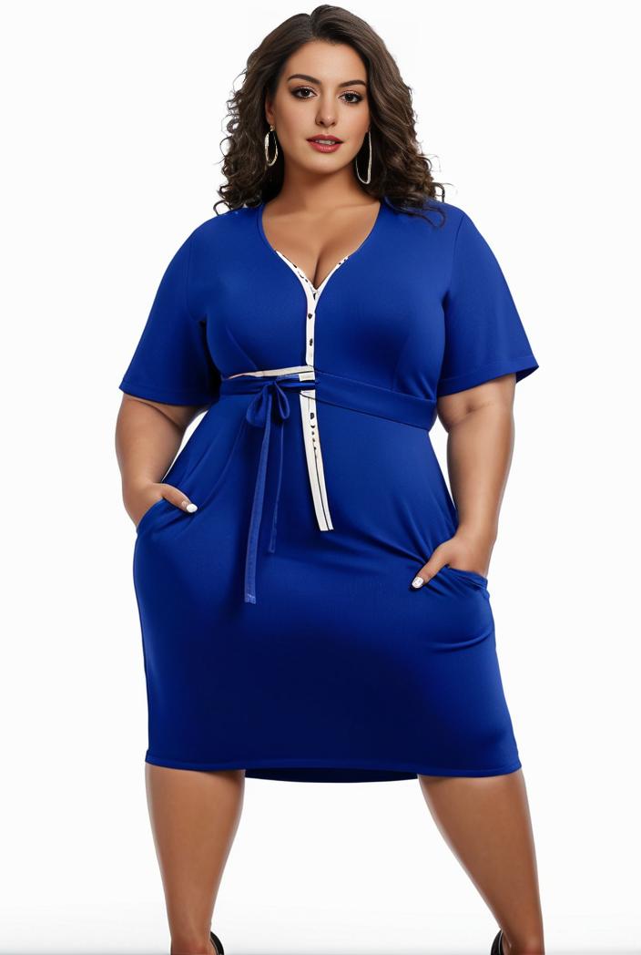 plus size faith letter print short sleeve midi dress with pockets women s plus slight stretch casual dress 135079