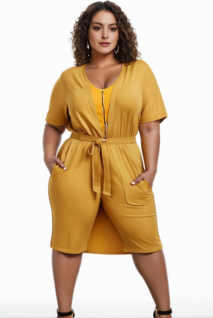 plus size faith letter print short sleeve midi dress with pockets women s plus slight stretch casual dress 135086