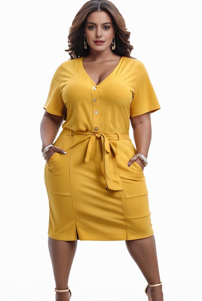 plus size faith letter print short sleeve midi dress with pockets women s plus slight stretch casual dress 135087