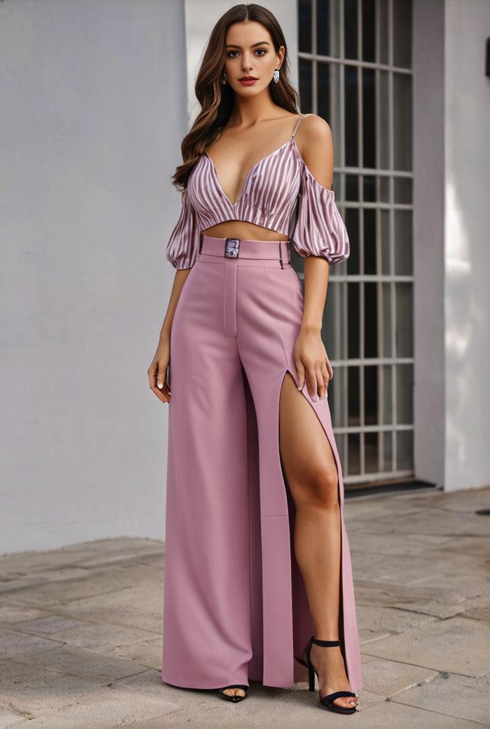 plus size shiny v neck side slit formal evening dress 137272
