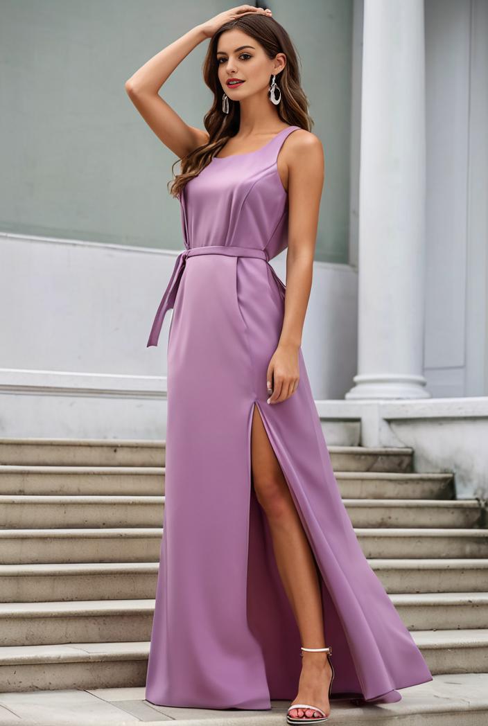 plus size shiny v neck side slit formal evening dress 137283
