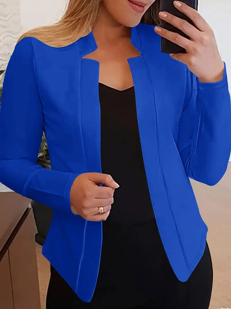 Sophisticated Long Sleeve Slim Fit Blazer for Women's Work Attire