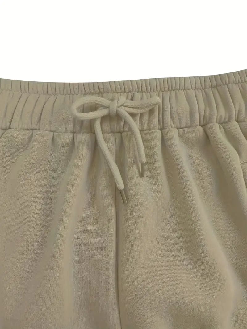 Long Drawstring Pants with Dual Pockets for Women's Fall & Winter Wear
