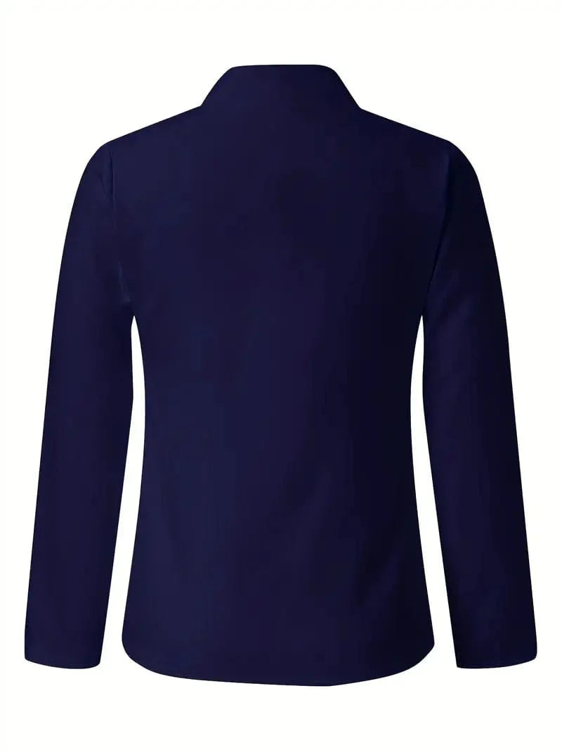 Sophisticated Long Sleeve Slim Fit Blazer for Women's Work Attire