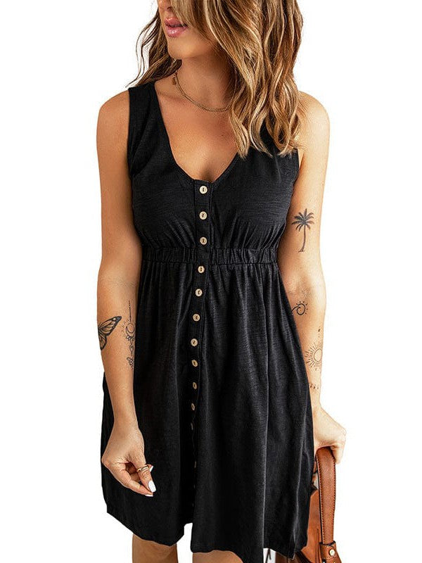 Off-Shoulder Sleeveless A-line Short Skirt in Various Colors